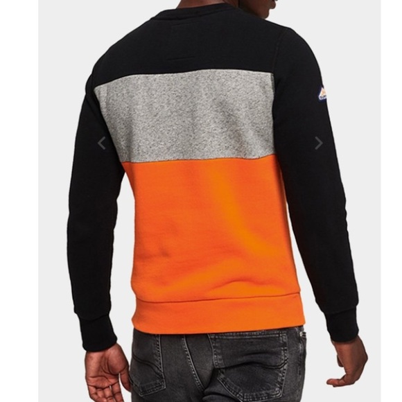 SUPERDRY Triple Drop Color Block Logo Crew Sweatshirt EUC Men's S - Picture 3 of 12